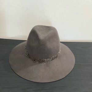 August hat fedora, 100% wool, grey, one size.